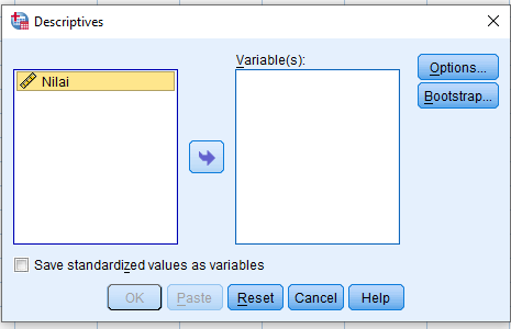 Analisis deskriptif di aplikasi SPSS