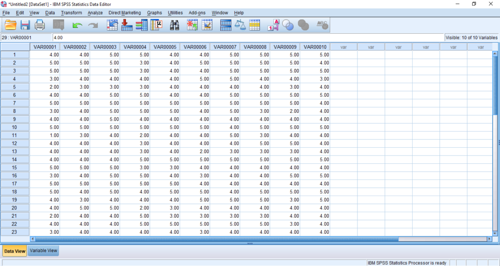 contoh olah data untuk uji validitas dan di spss